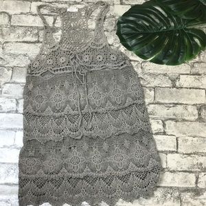 Miroa Grey Crochet Coverup